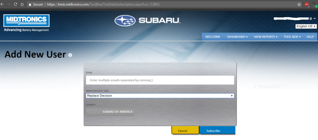How to sign up to receive an automated email of test results